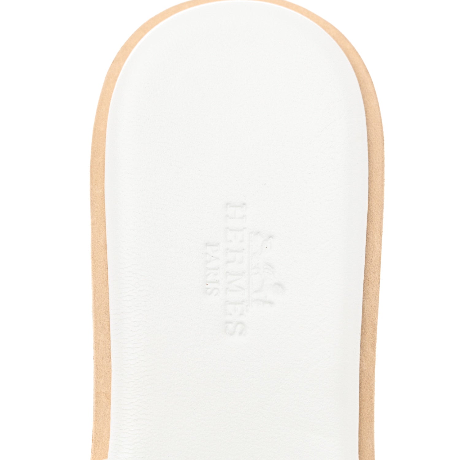 Hermes Calfskin Cork Eze 30 Sandals 38 White 6 of 8
