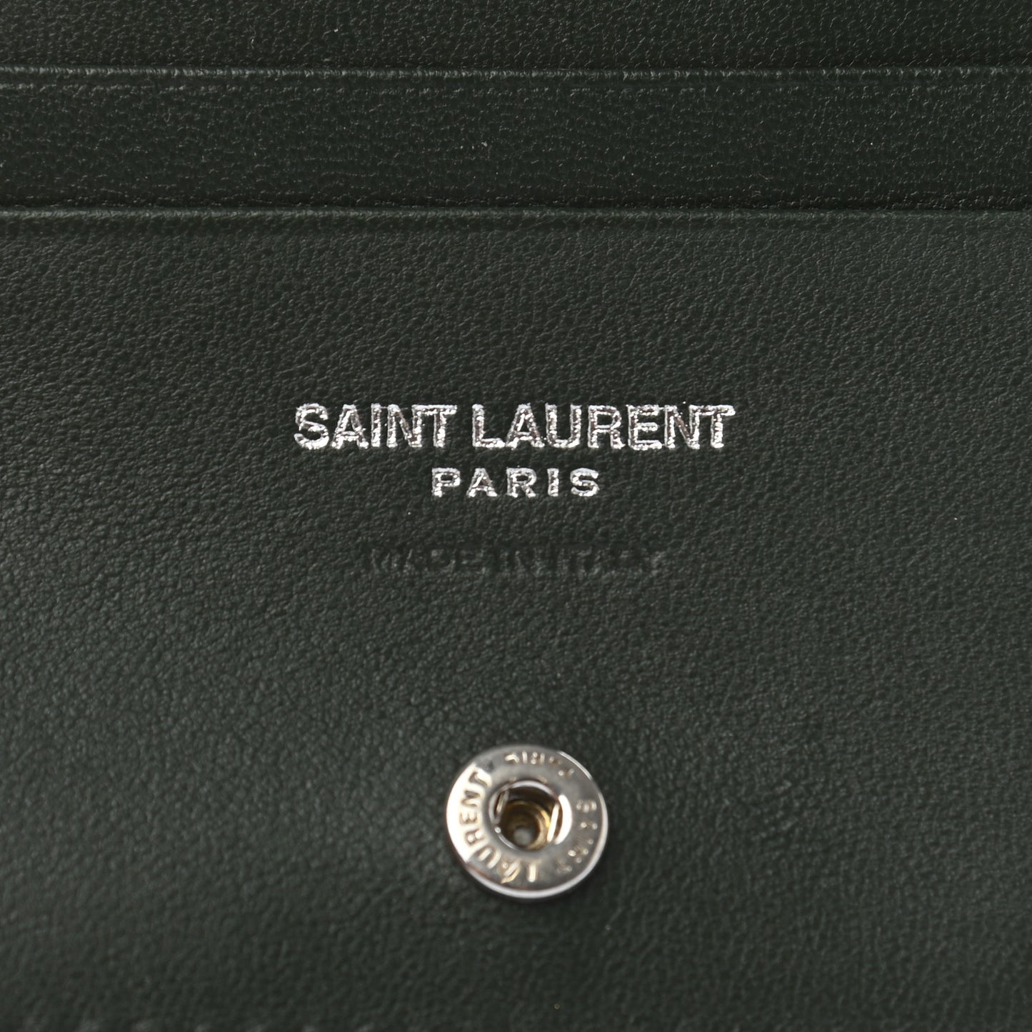 Lambskin Y Quilted Monogram Loulou Flap Wallet Olive
