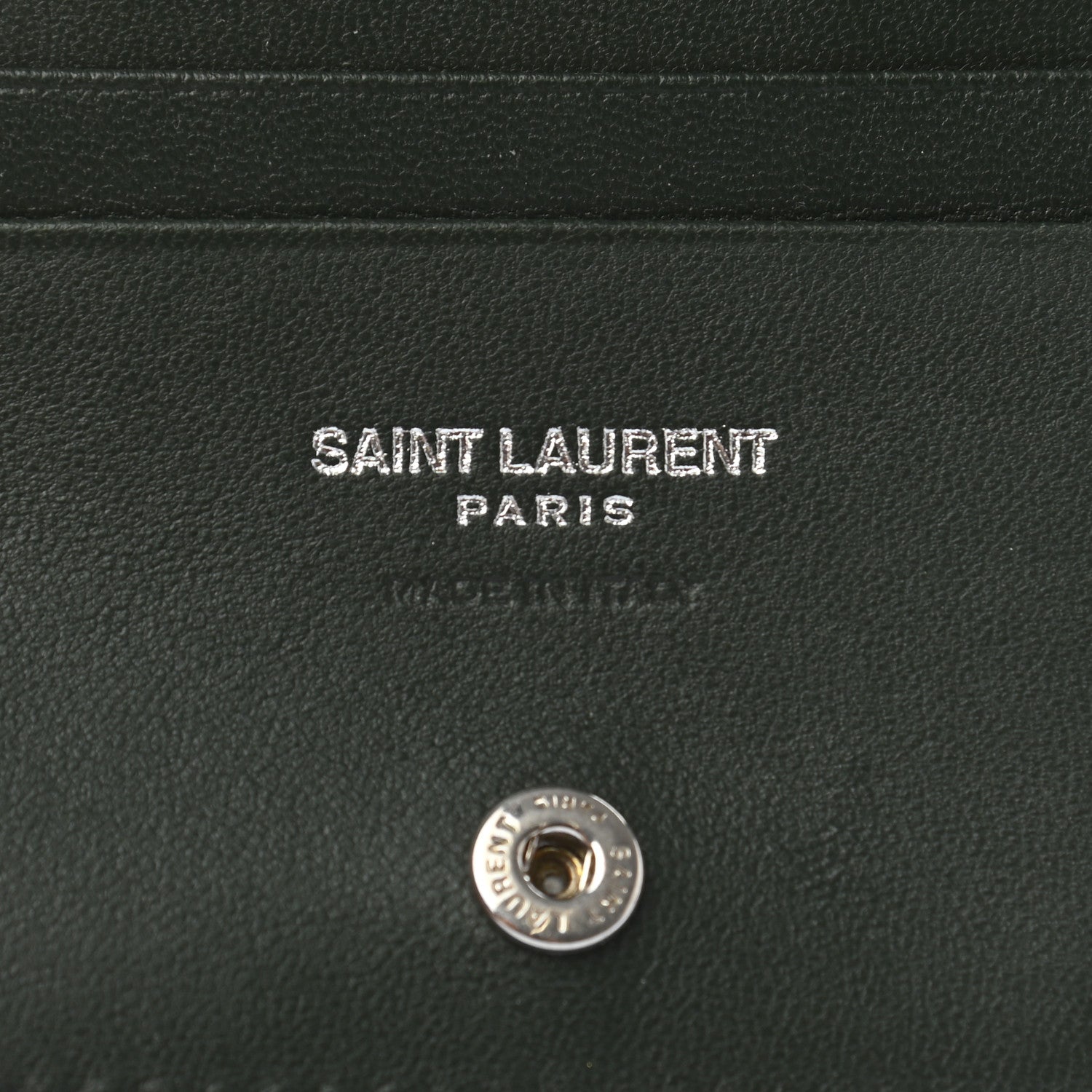 Saint Laurent Lambskin Y Quilted Monogram Loulou Flap Wallet Olive 6 of 11