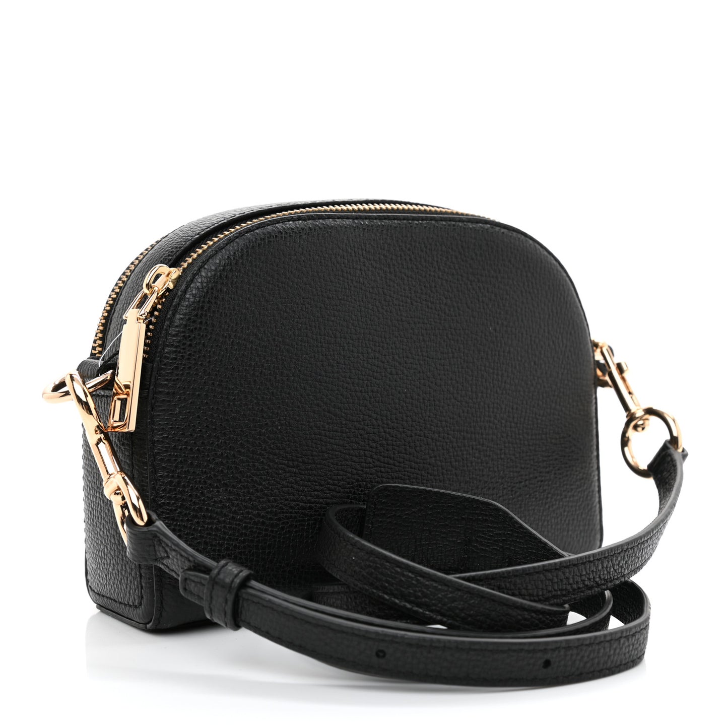 Calfskin Shutter Camera Crossbody Bag Black