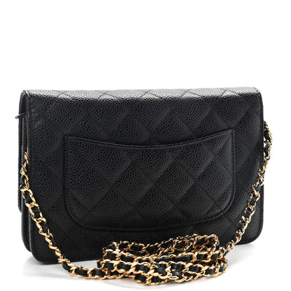 Chanel Caviar Quilted Wallet On Chain WOC Black 2 of 9
