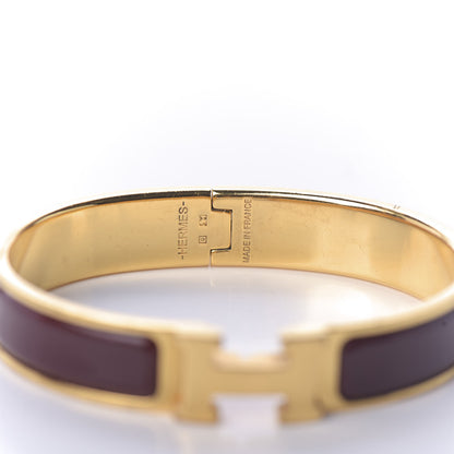 Hermes Enamel Narrow Clic Clac H Bracelet GM Bourgogne 4 of 7