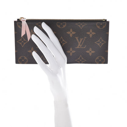 Louis Vuitton Monogram Felicie Chain Wallet Zippered Insert Rose Ballerine 2 of 6