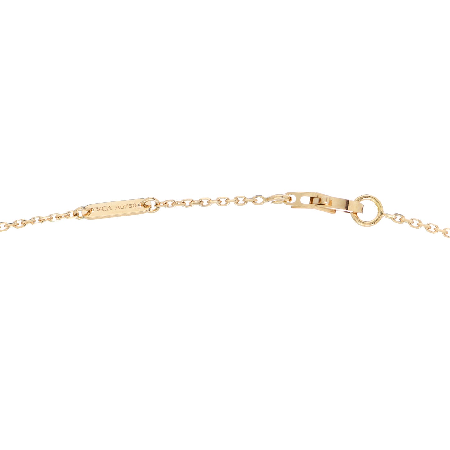 18K Yellow Gold Mother of Pearl Sweet Alhambra Butterfly Pendant Necklace