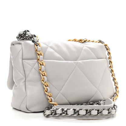 Chanel Lambskin Quilted Medium Chanel 19 Flap Grey 3 of 9