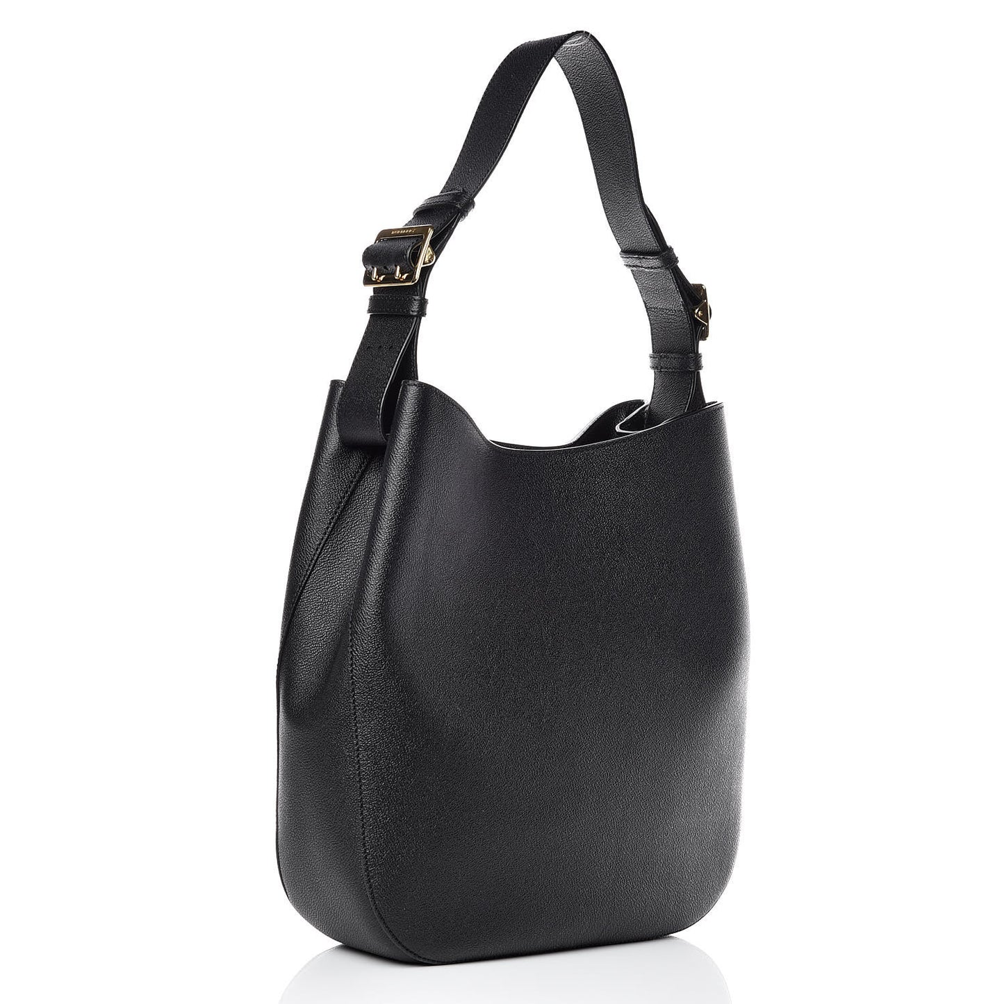 Grainy Calfskin Small Elmstone Hobo Black