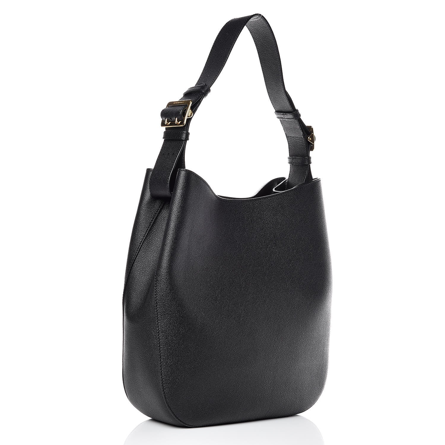 Burberry Grainy Calfskin Small Elmstone Hobo Black 3 of 10