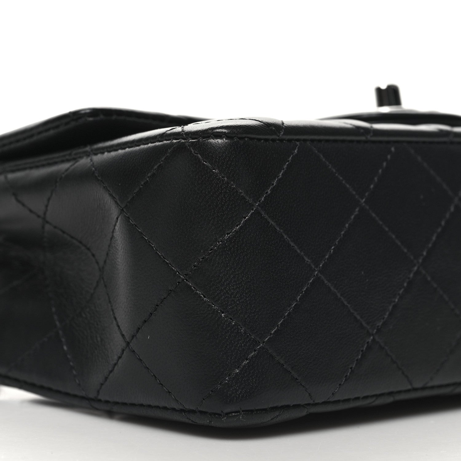 Chanel Lambskin Quilted Mini Rectangular Flap Black 9 of 11