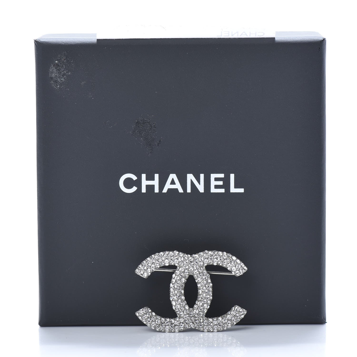 Chanel Crystal CC Brooch Silver 6 of 6