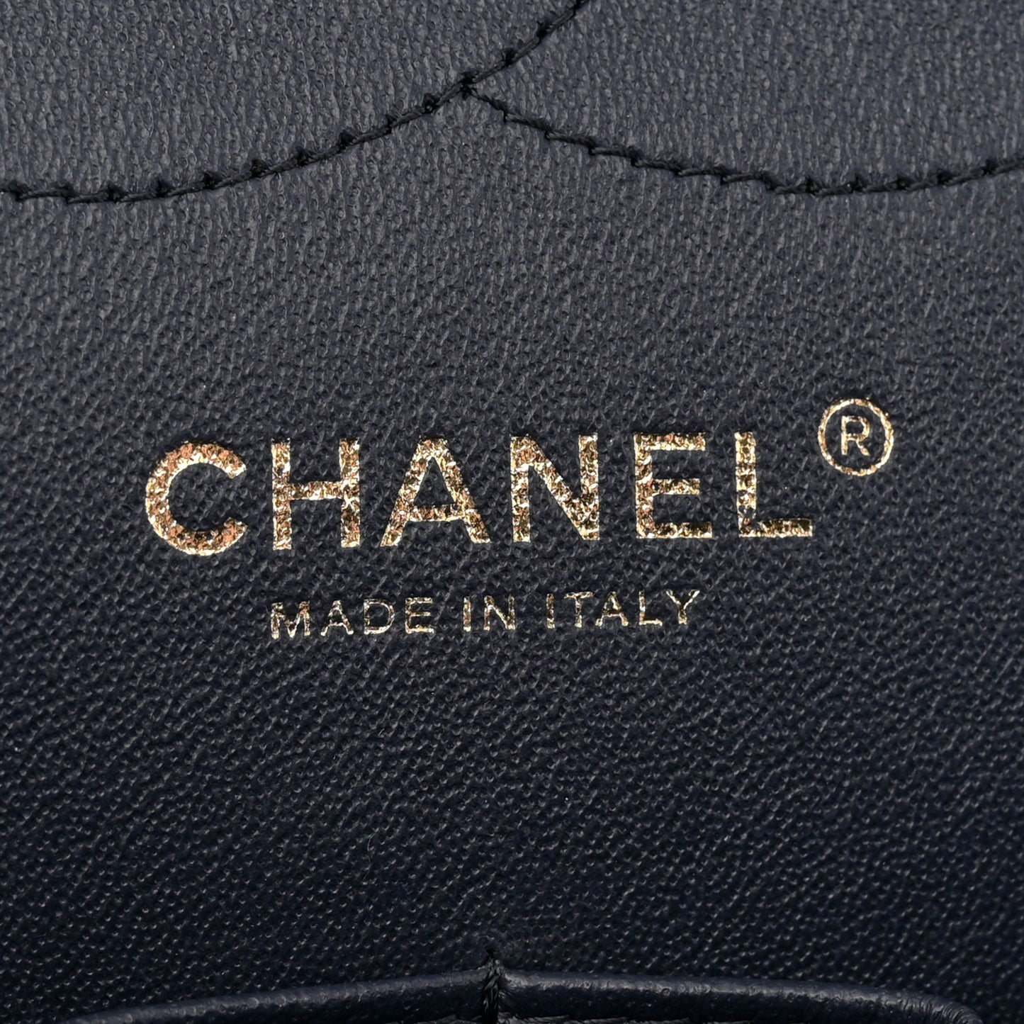 Caviar Quilted Jumbo Double Flap Navy Blue
