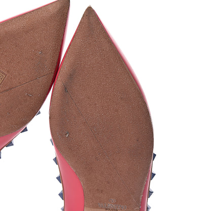 Valentino Garavani Nappa Rockstud Cage Ballerina Flats 38 Deep Fuxia 11 of 14