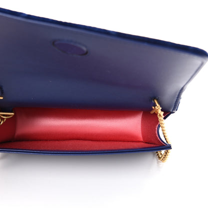 Gucci Velvet Matelasse GG Marmont Mini Bag Cobalt Blue 4 of 9
