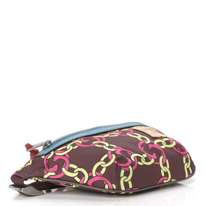 Gucci X THE NORTH FACE Econyl Nylon Textured Dollar Calfskin Linked GG Belt Bag Burgundy 4 of 11