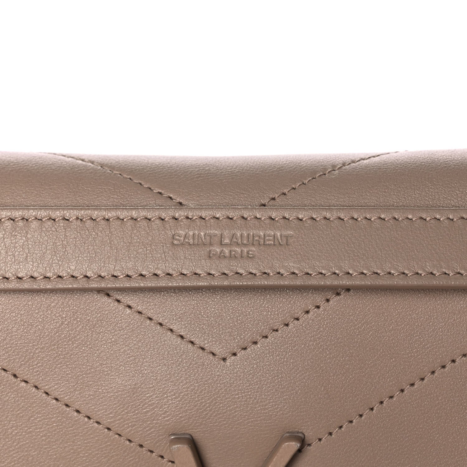 Saint Laurent Lambskin Matelasse Monogram Medium Niki Chain Satchel Dark Beige 10 of 16