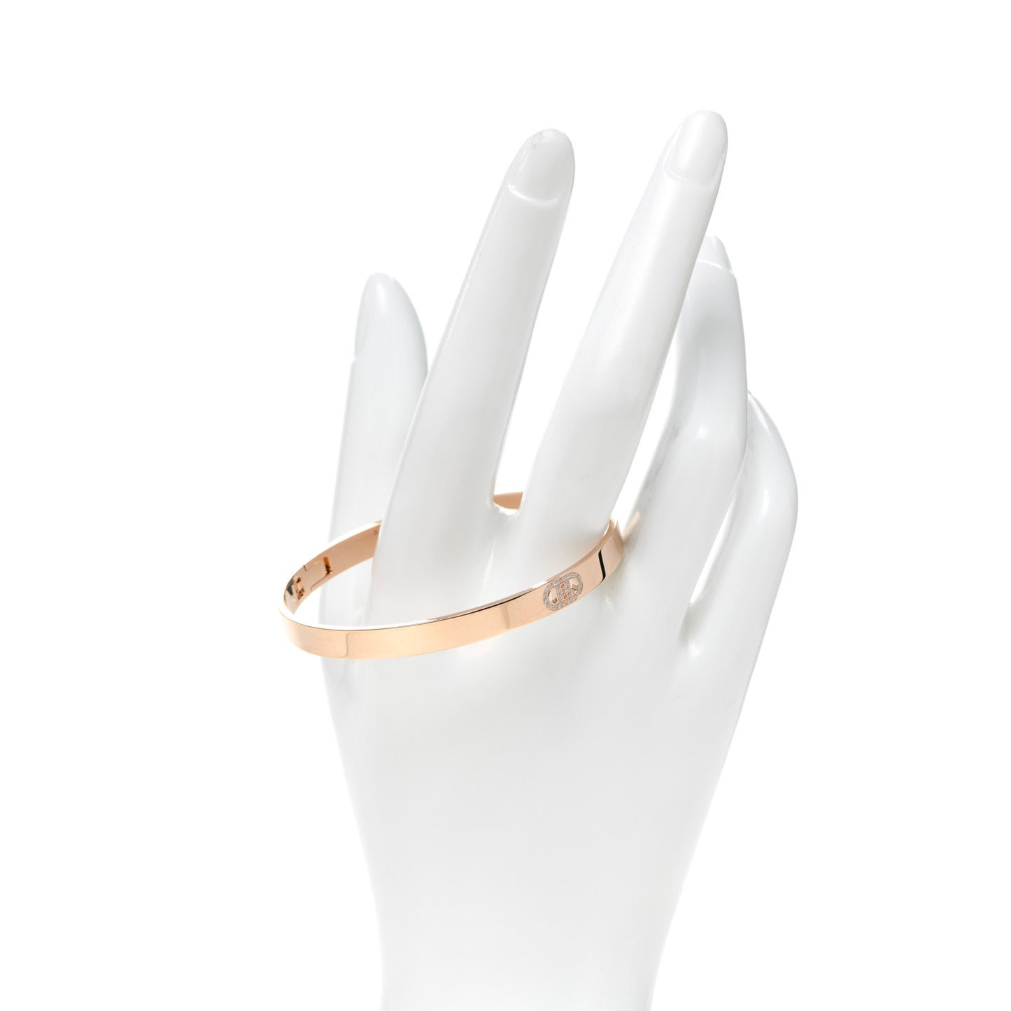 18K Rose Gold Diamond PM H D'Ancre Bracelet SH