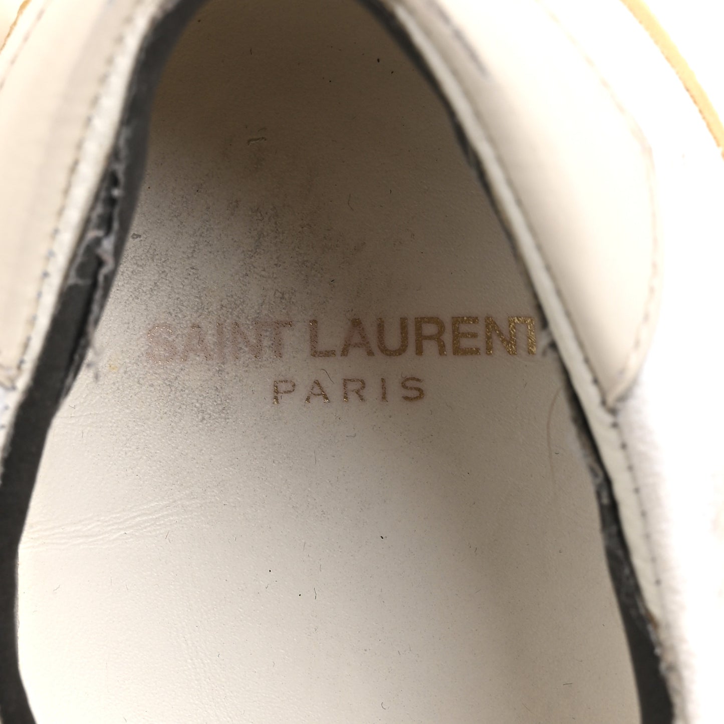 Distressed Canvas Court Classic Sneakers 39 Panna