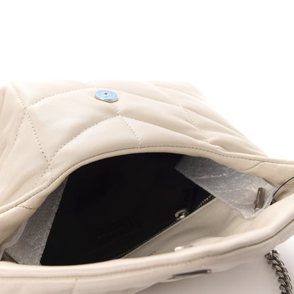 Saint Laurent Lambskin Quilted Toy Loulou Puffer Monogram Chain Satchel Crema Soft 5 of 11