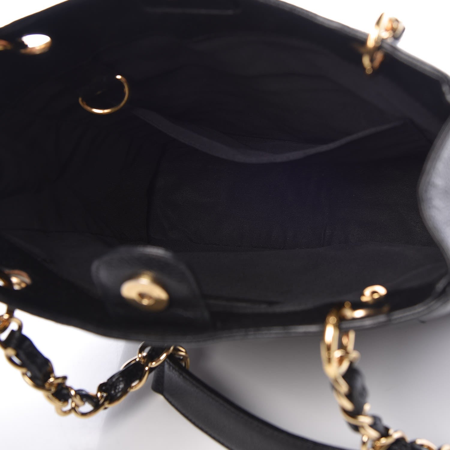 Chanel Caviar Quilted Petit Shopping Tote PST Black 5 of 8