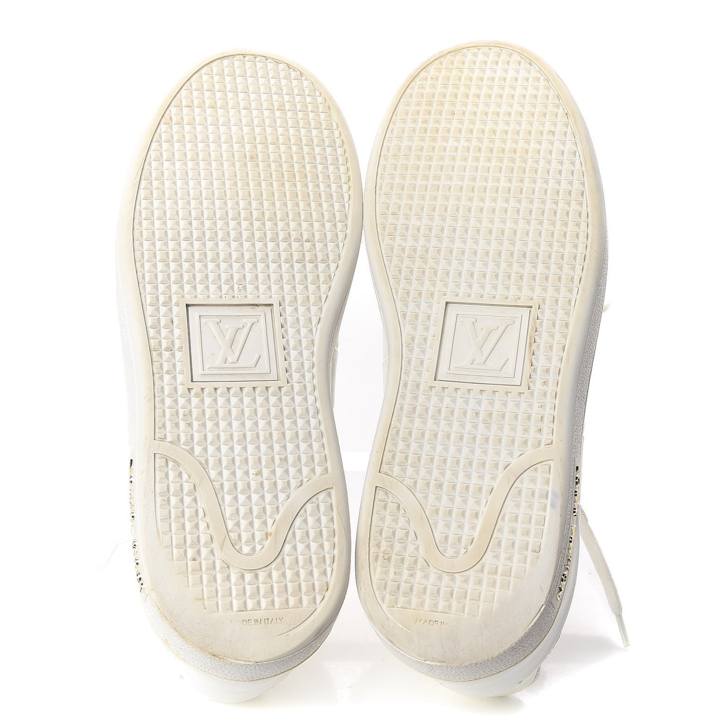 Calfskin Crocodile Embossed Frontrow Sneakers 36.5 White