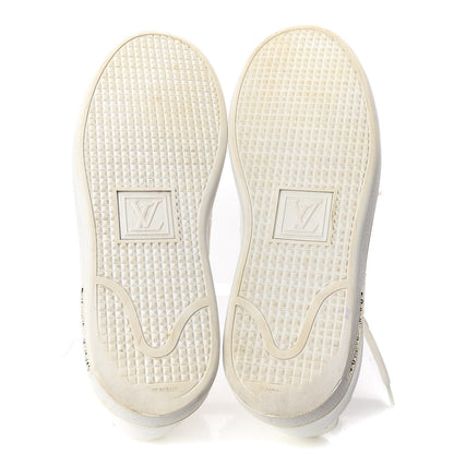 Louis Vuitton Calfskin Crocodile Embossed Frontrow Sneakers 36.5 White 7 of 9