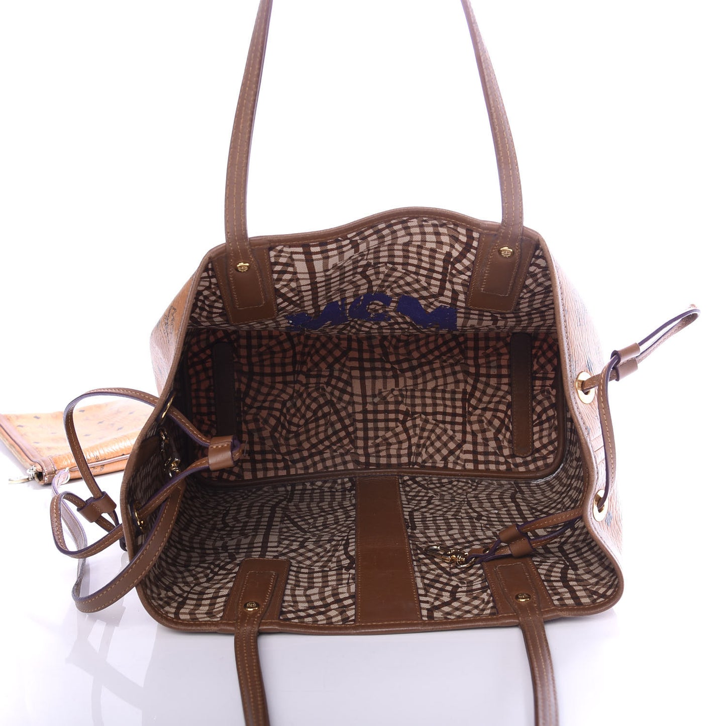 Visetos Medium Liz Reversible Shopper Tote Cognac