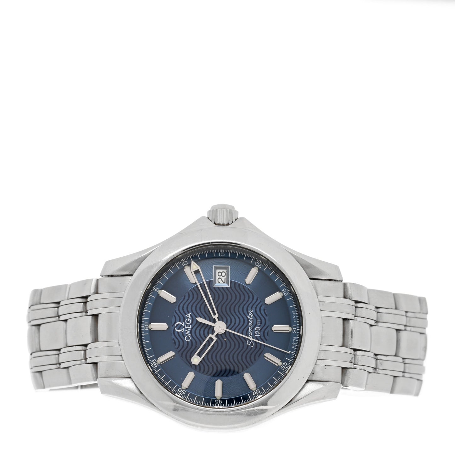 Stainless Steel 36mm Seamaster 120M Quartz Watch Blue 2511.81