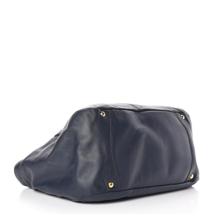 Prada Soft Calf Chain Tote Baltico 4 of 12