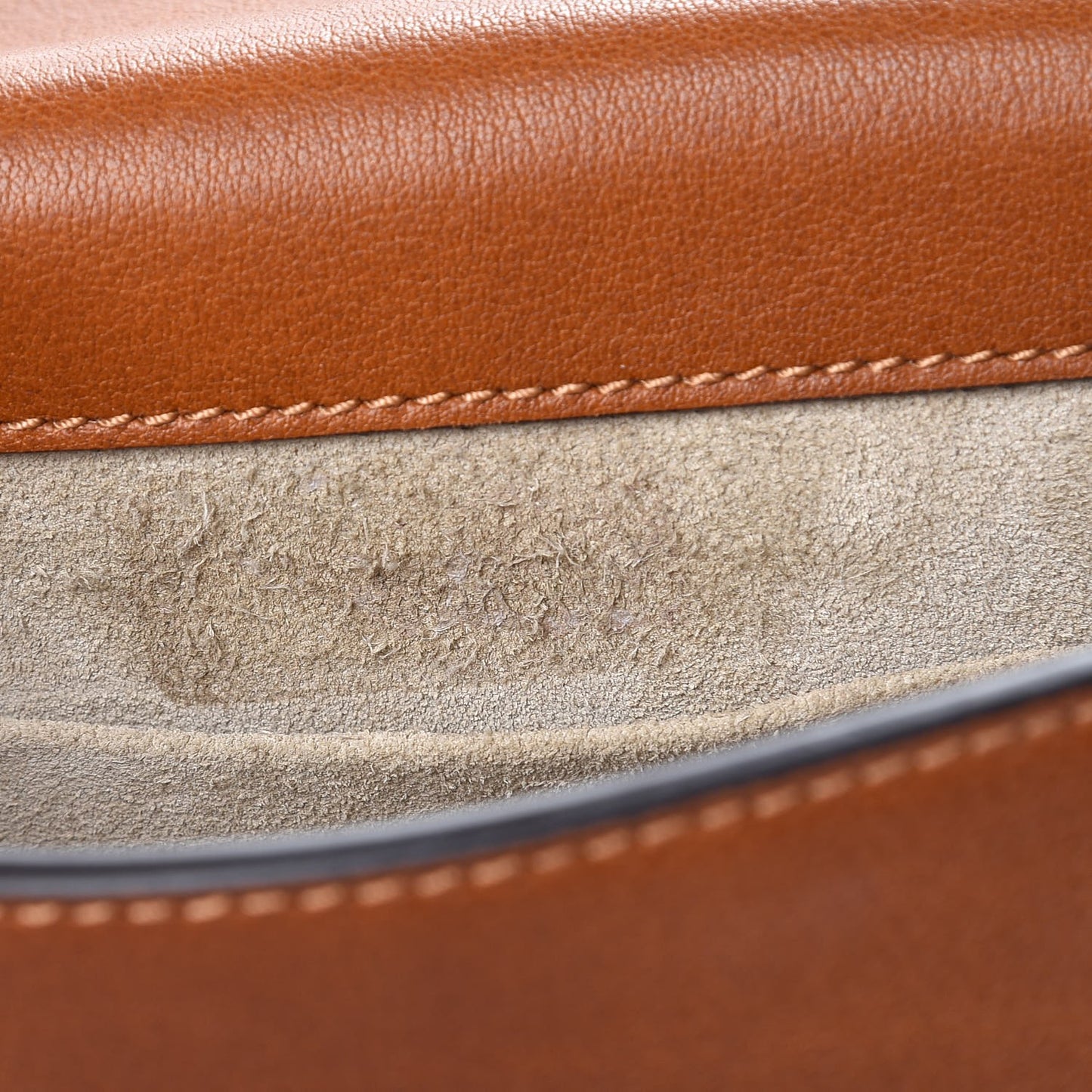 Calfskin Suede Floral Patchwork Small Nile Bracelet Bag Caramel