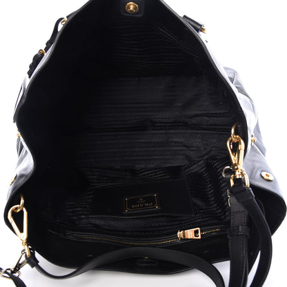 Prada Soft Calf Tote Black 6 of 11