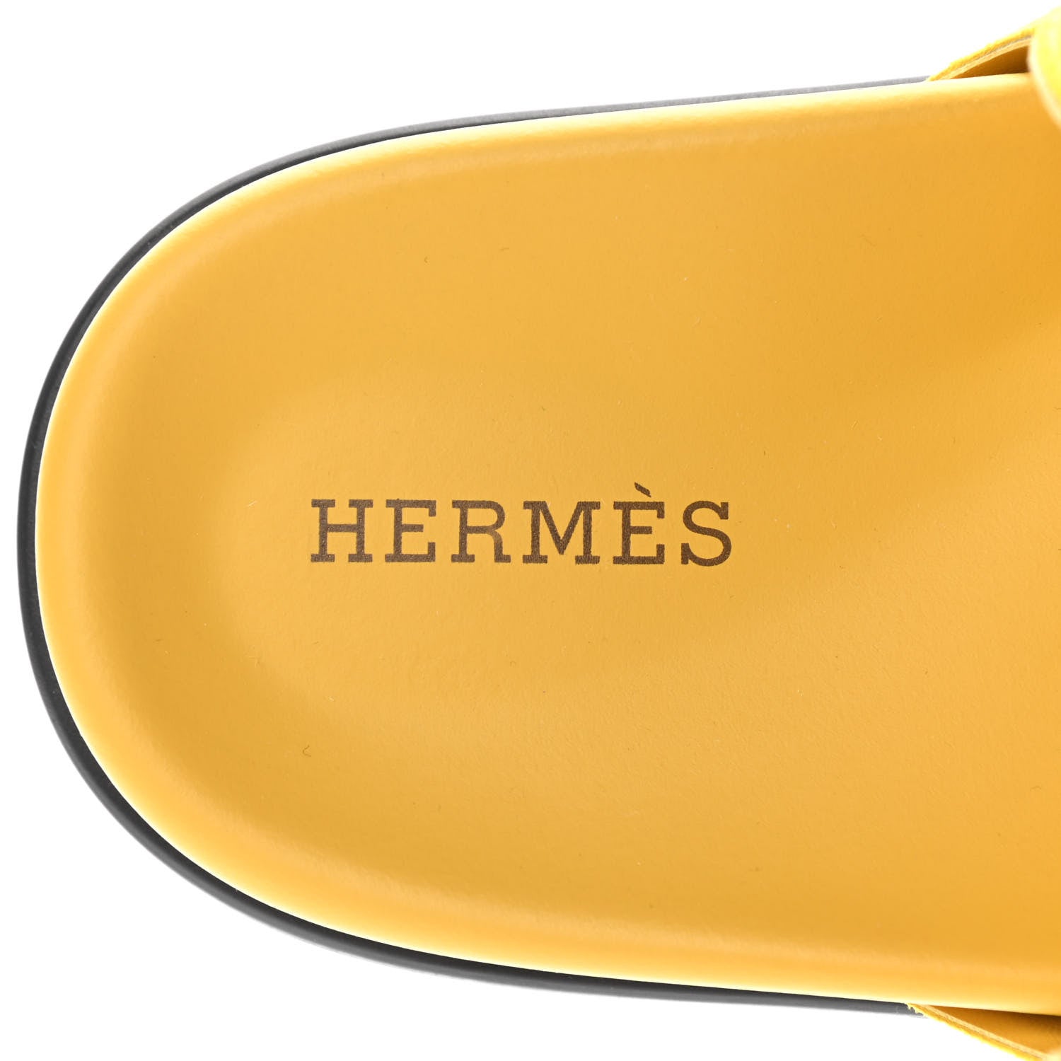 Hermes Suede Goatskin Extra Sandals 36 Jaune Sable 6 of 8