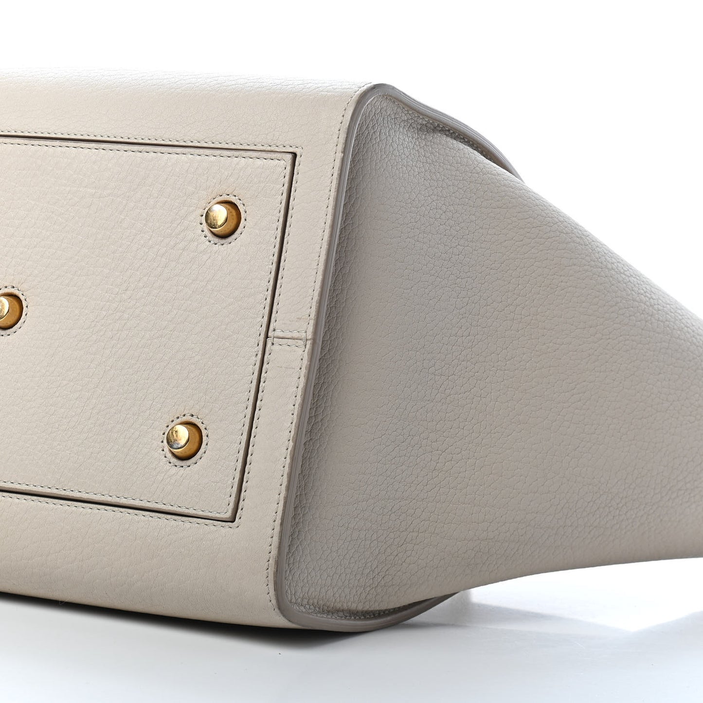 Crisped Calfskin Tie Knot Small Tote Chalk