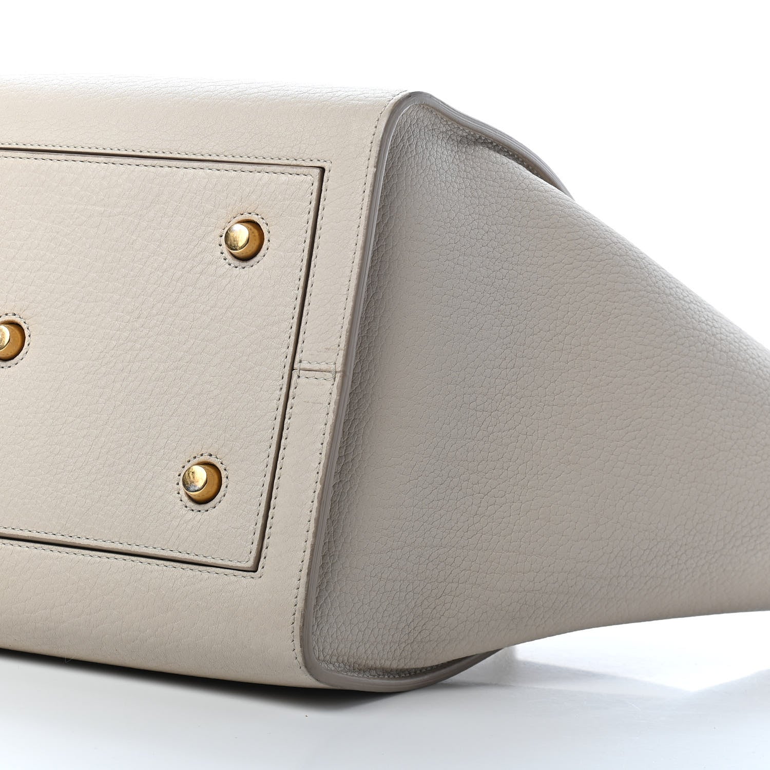 Celine Crisped Calfskin Tie Knot Small Tote Chalk 5 of 11