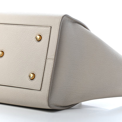 Celine Crisped Calfskin Tie Knot Small Tote Chalk 5 of 11