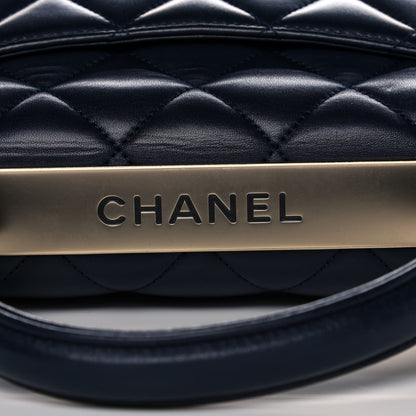 Chanel Lambskin Quilted Small Trendy CC Flap Dual Handle Bag Navy 10 of 15