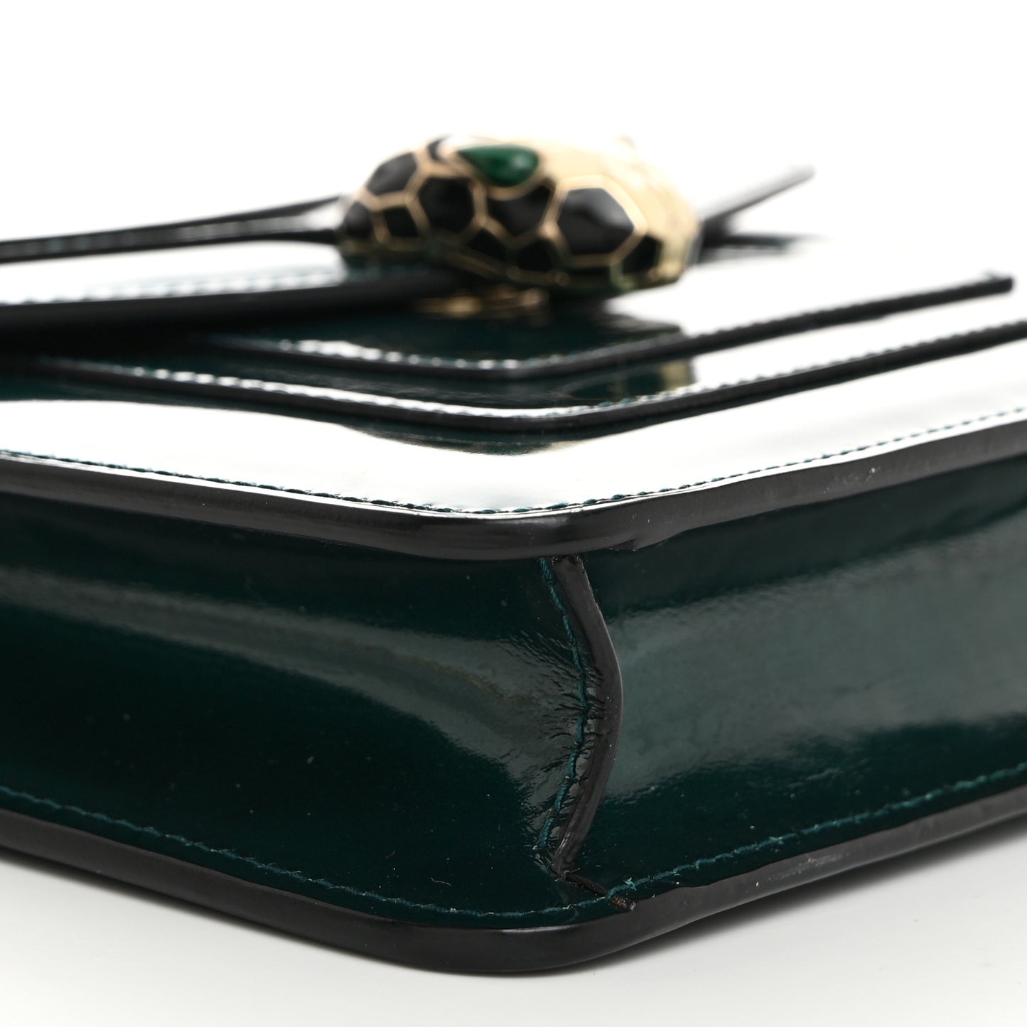 Patent Serpenti Forever Crossbody Emerald