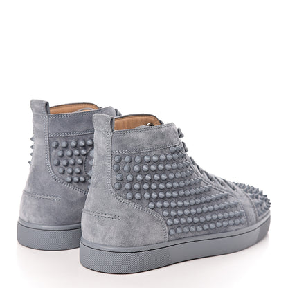 Christian Louboutin Veau Velours Mens Louis Spikes Flat Sneakers 39 Squale 4 of 9