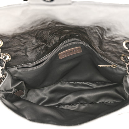 Chanel Vinyl Quilted Jumbo Melrose Degrade Flap Black 5 of 10
