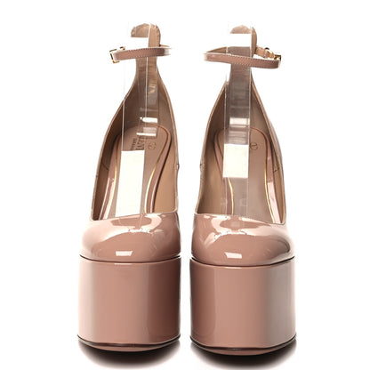 Valentino Garavani Patent Tan-Go 55/155mm Platform Pumps 37 Rose Cannelle 2 of 8