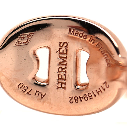 Hermes 18K Rose Gold Chaine d'Ancre Enchainee Earrings 5 of 5