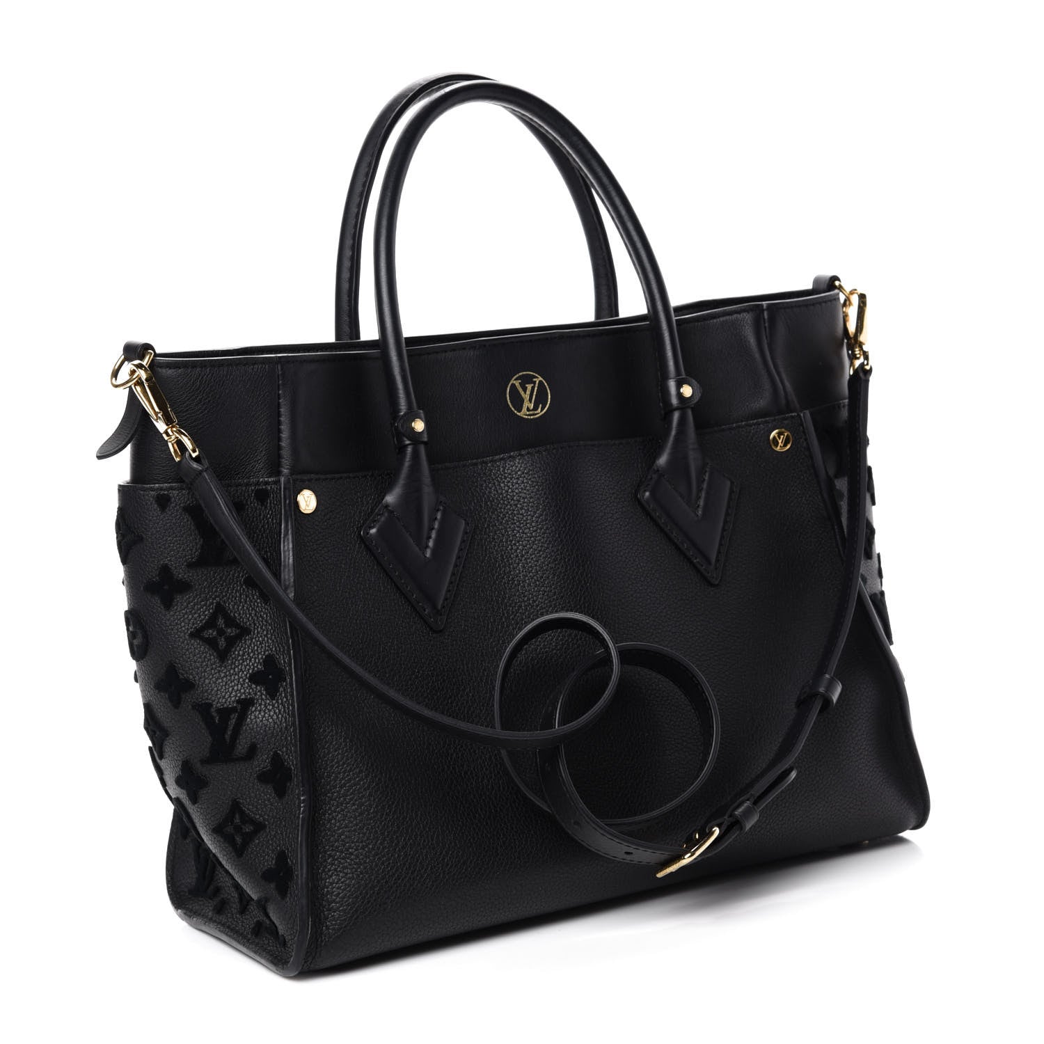 Louis Vuitton Calfskin Monogram Tufting On My Side Black 4 of 12