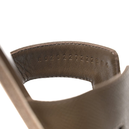 Hermes Epsom Oran Sandals 39 Etoupe 6 of 8