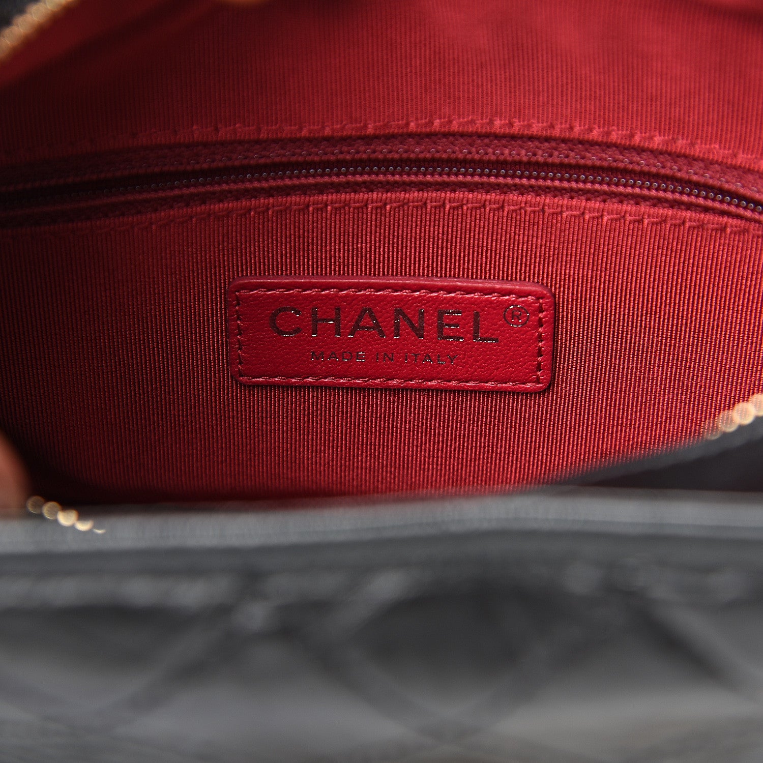 Chanel Aged Calfskin Quilted Small Gabrielle Logo Hobo Black 5 of 10