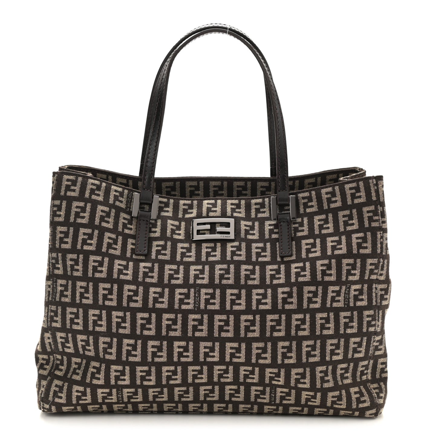 Zucchino Vitello Small Tote Testa di Moro Beige