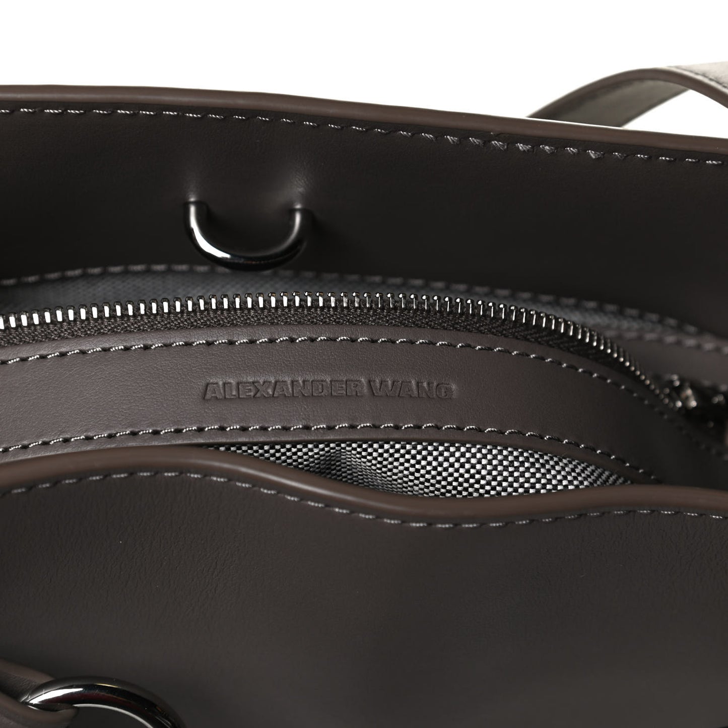 Smooth Calfskin Attica Chain Satchel Mink Grey
