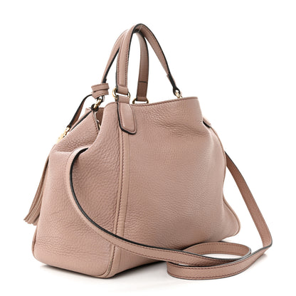 Gucci Pebbled Calfskin Small Soho Shoulder Bag Light Pink 3 of 18