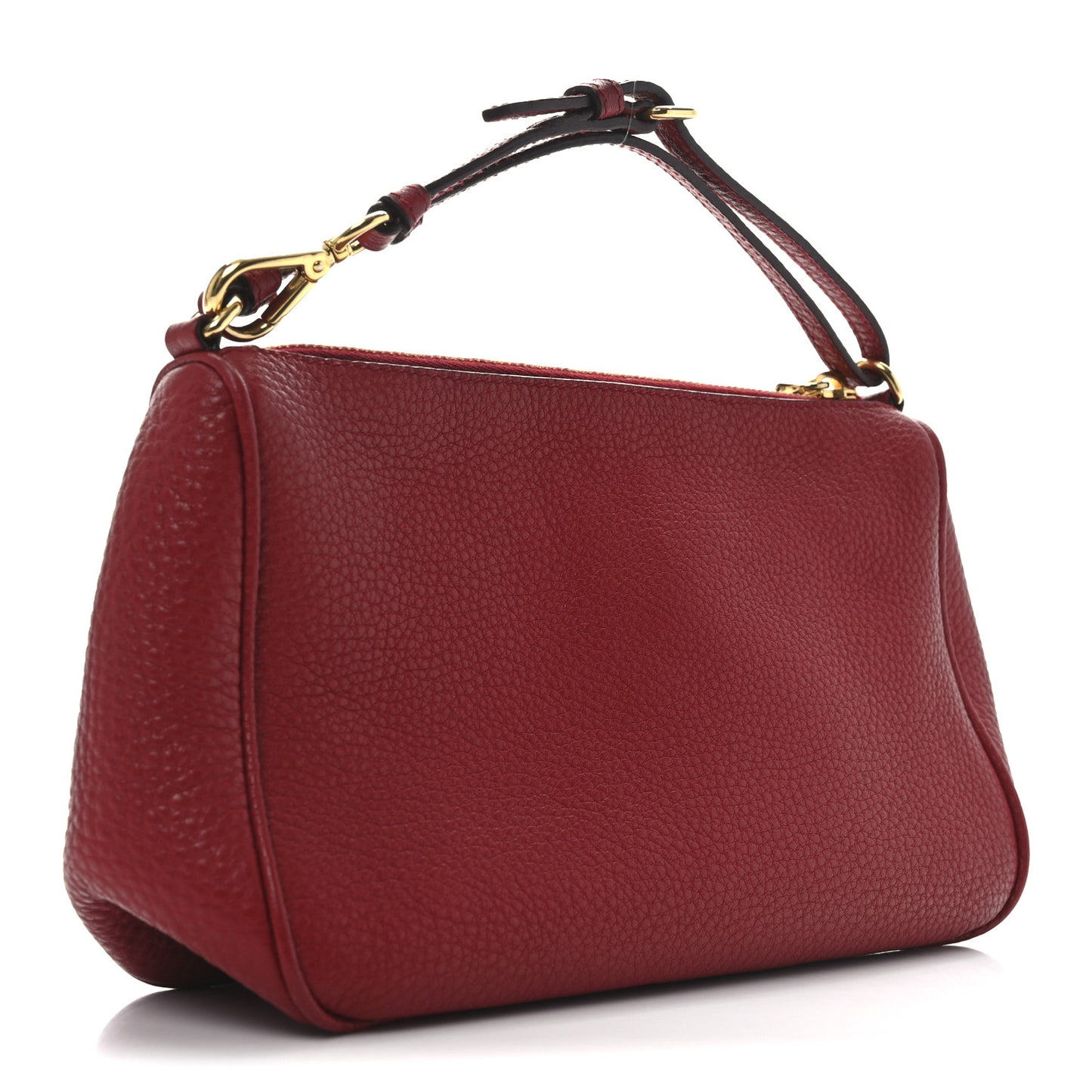 Vitello Daino Pochette Bag Rosso