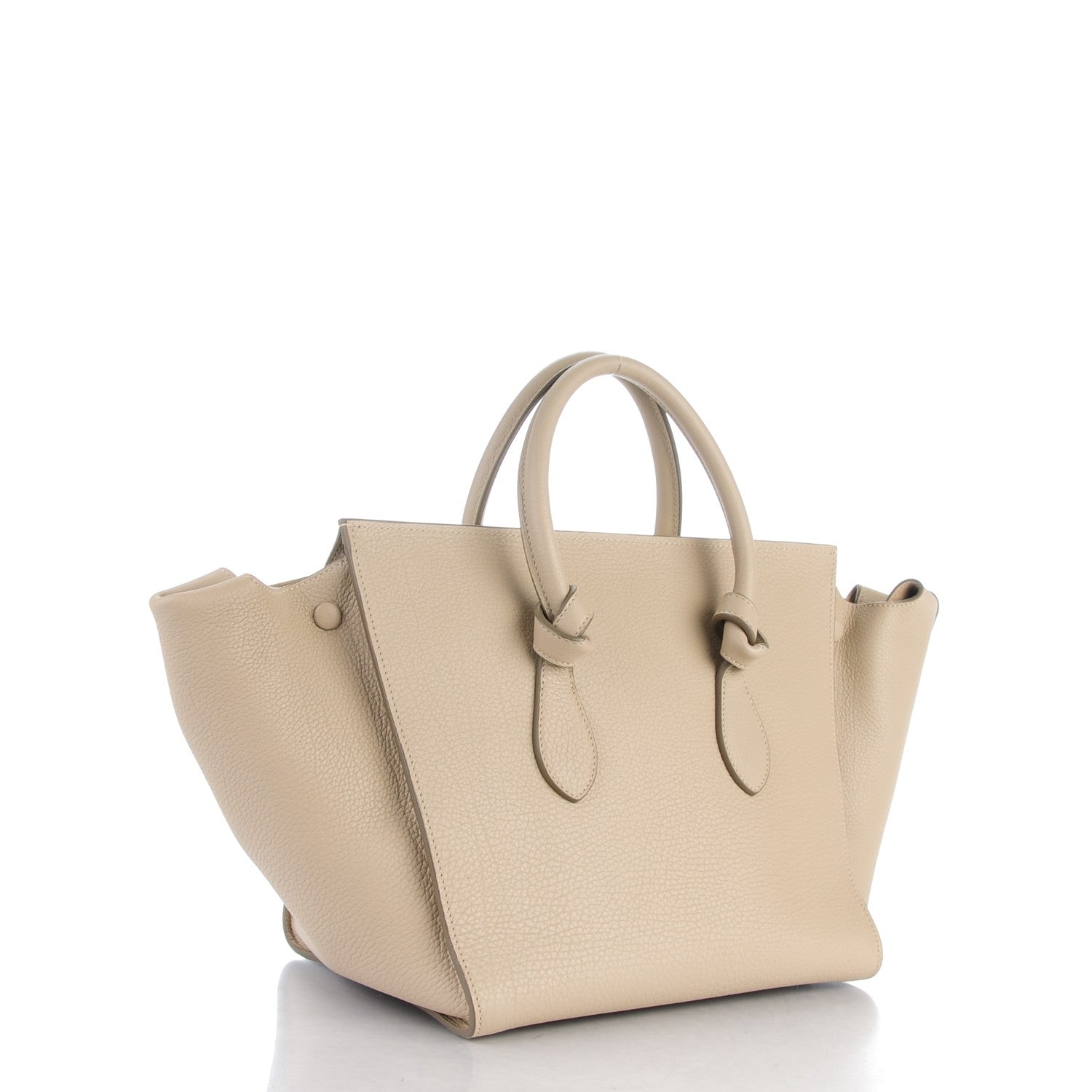Celine Crisped Calfskin Small Tie Knot Tote Light Taupe 3 of 8