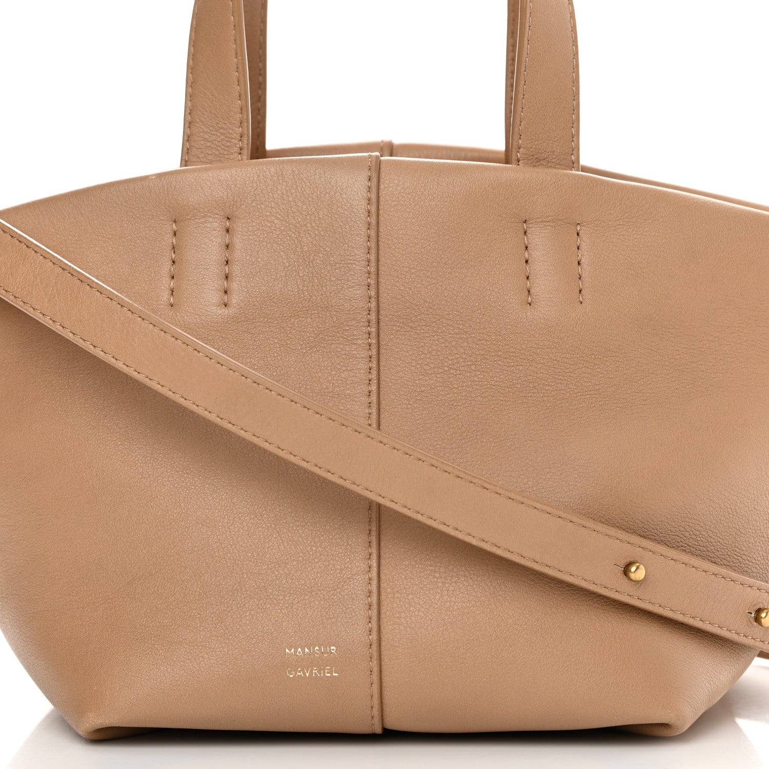 Mansur Gavriel Calfskin Mini Tulipano Bag Nocciola 7 of 10