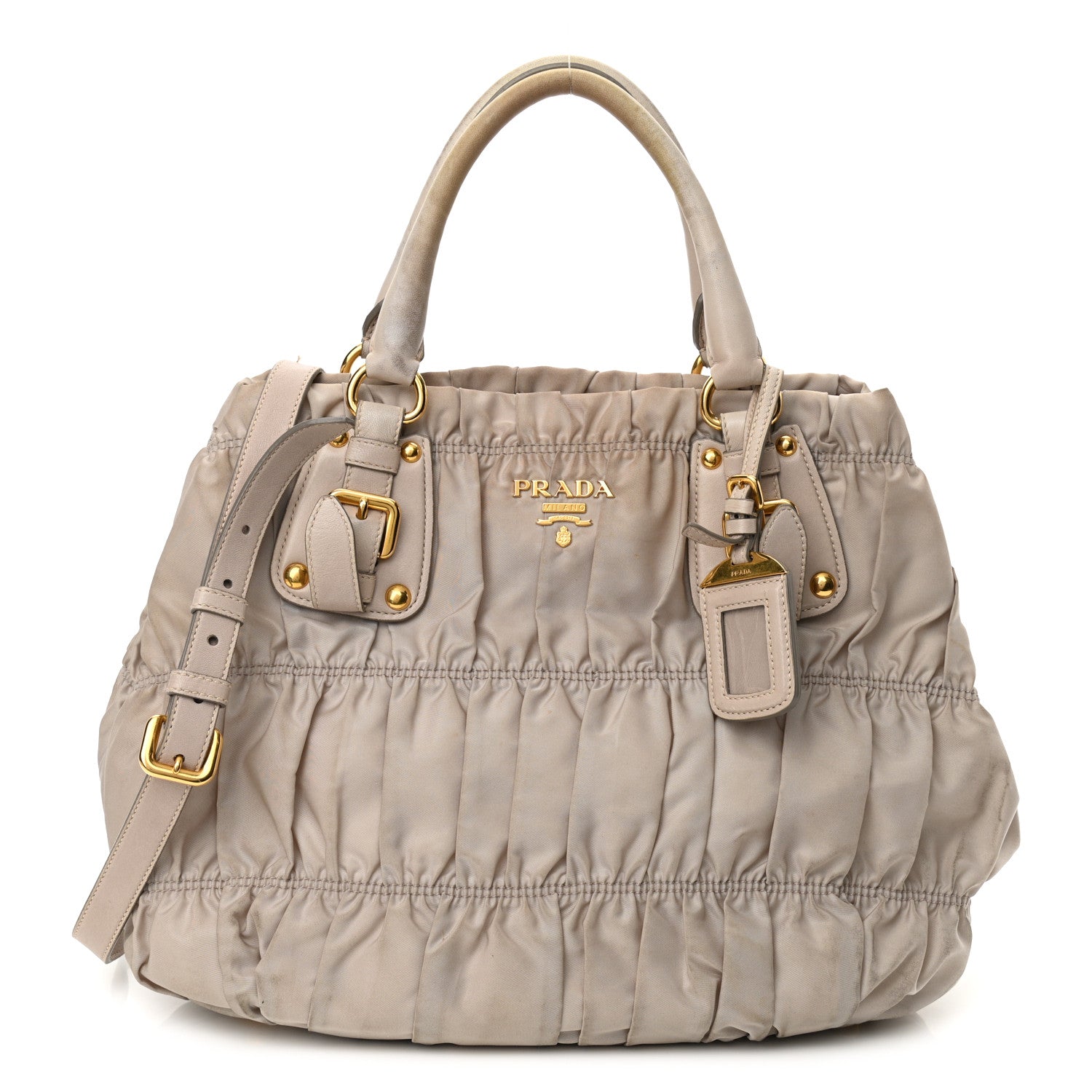 Prada Nappa Gaufre Tote Pomice 1 of 16
