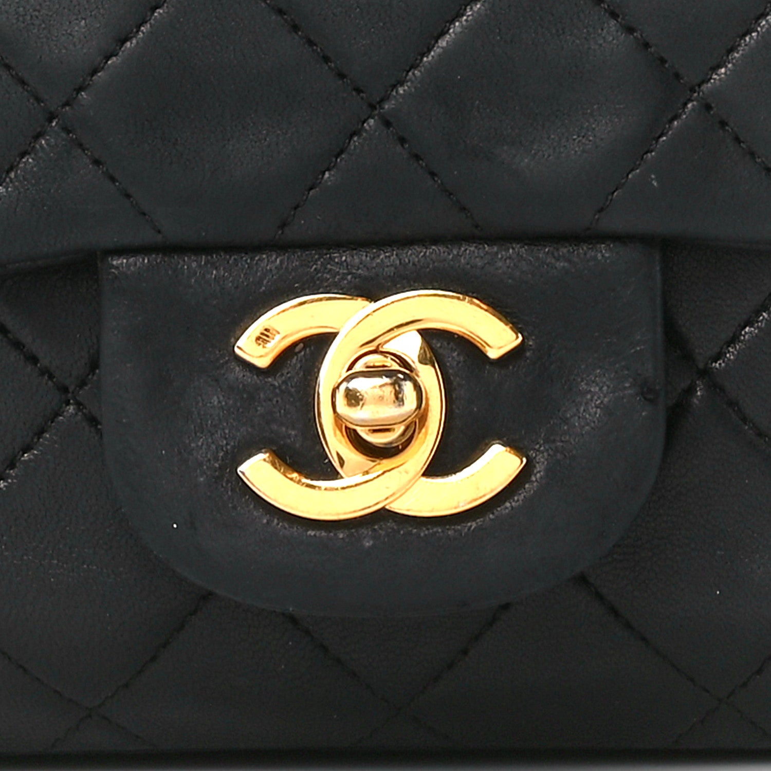 Chanel Lambskin Quilted Small Double Flap Black 9 of 11